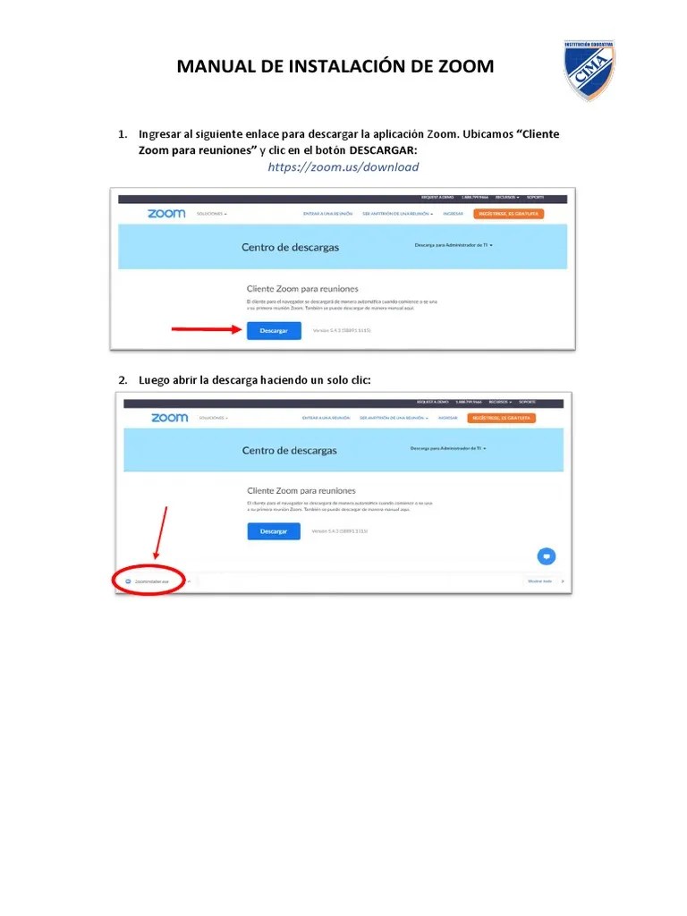 Manual para Zoom PDF