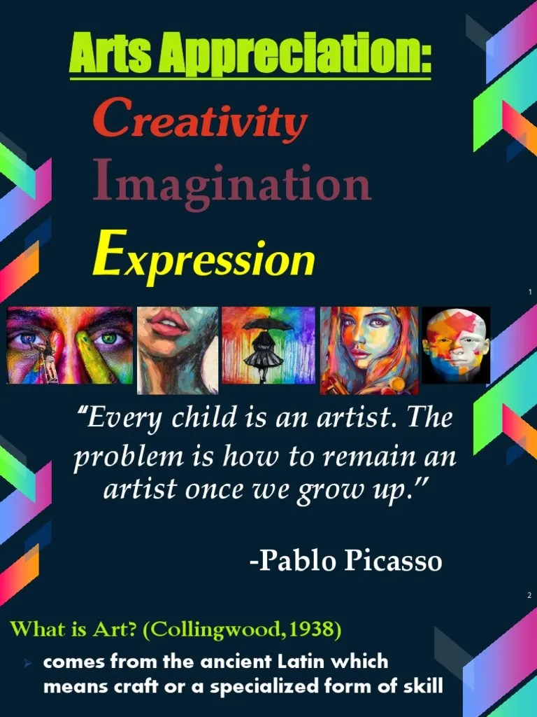 1st Arts Appreciation Creativity Imagination and Expression PDF