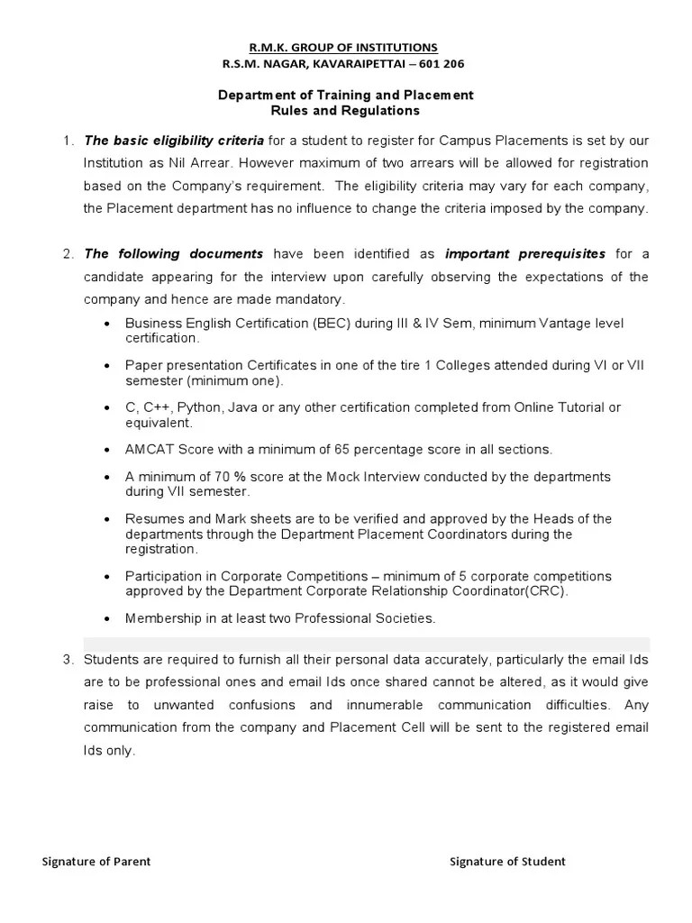 Rules and Regulations 2023 Batch PDF Identity Document
