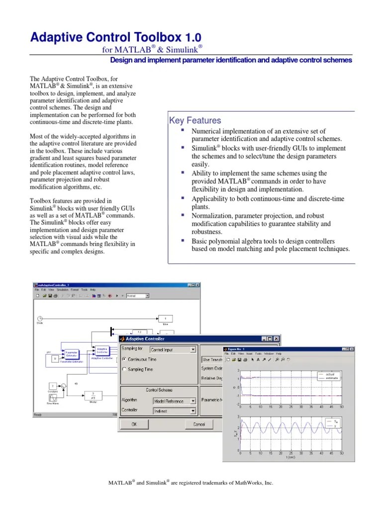 Adaptive Control Toolbox and Blockset Discrete Time And