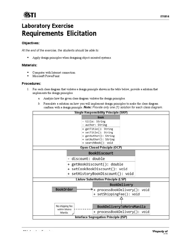 Requirements Elicitation Laboratory Exercise Download Free PDF