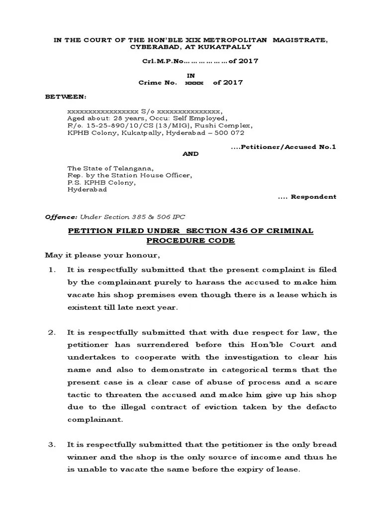 13Bail Application Sample PDF Bail Criminology