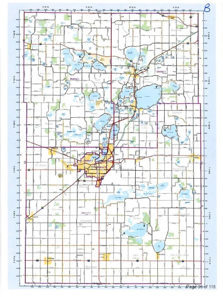 Updated Kandiyohi County Commissioner District Map PDF