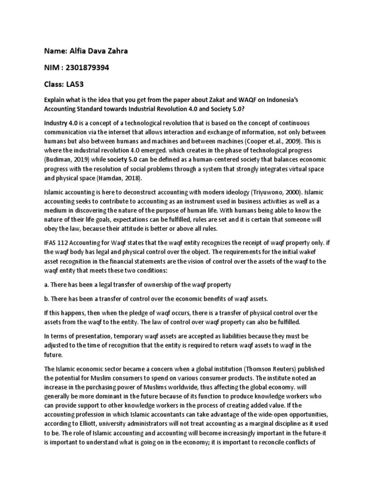 Explain what is the idea that you get from the paper about Zakat and