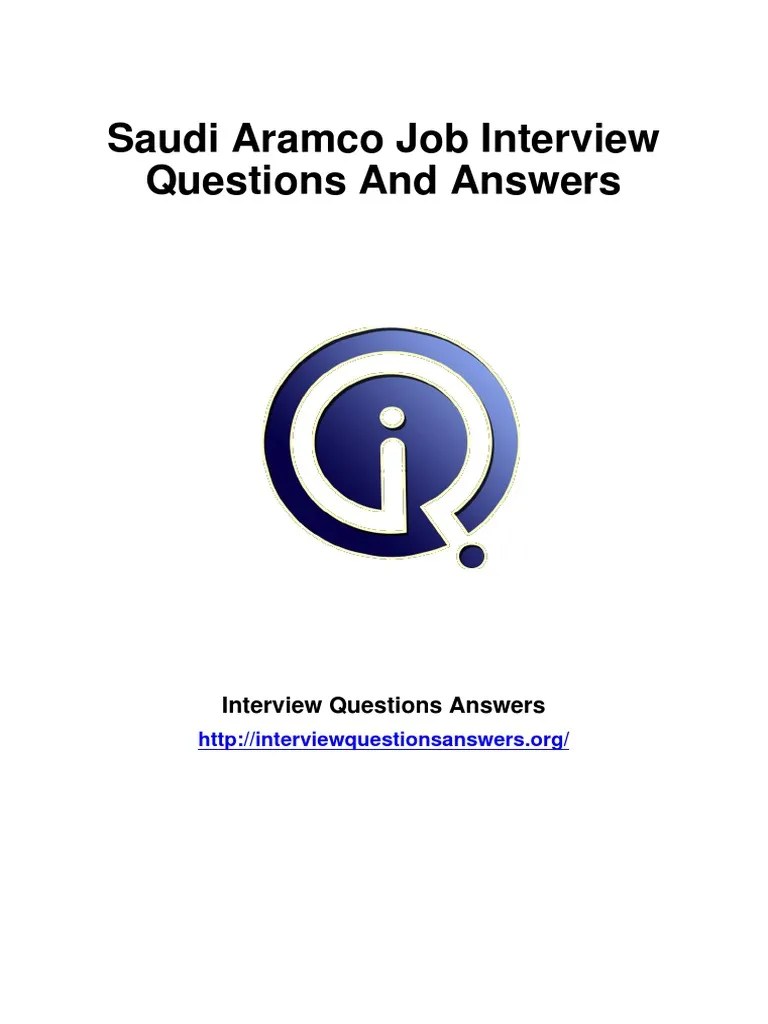 Saudi Aramco Interview Questions Answers Guide PDF