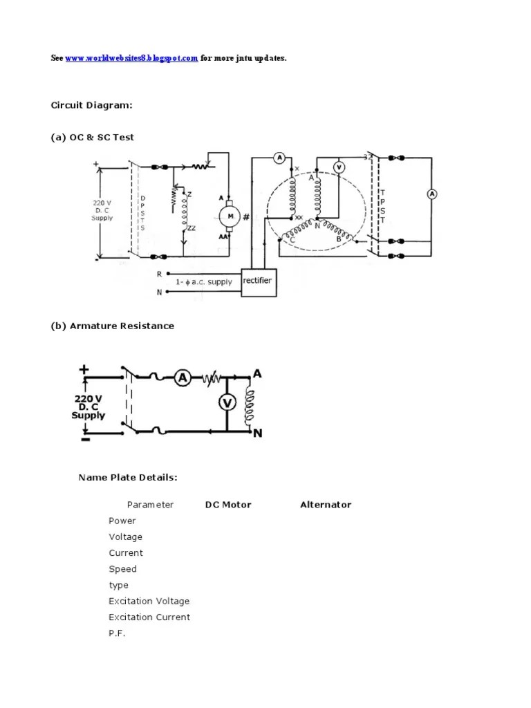 12 Regulation of Alternator by Emf Method Rectifier Electrical