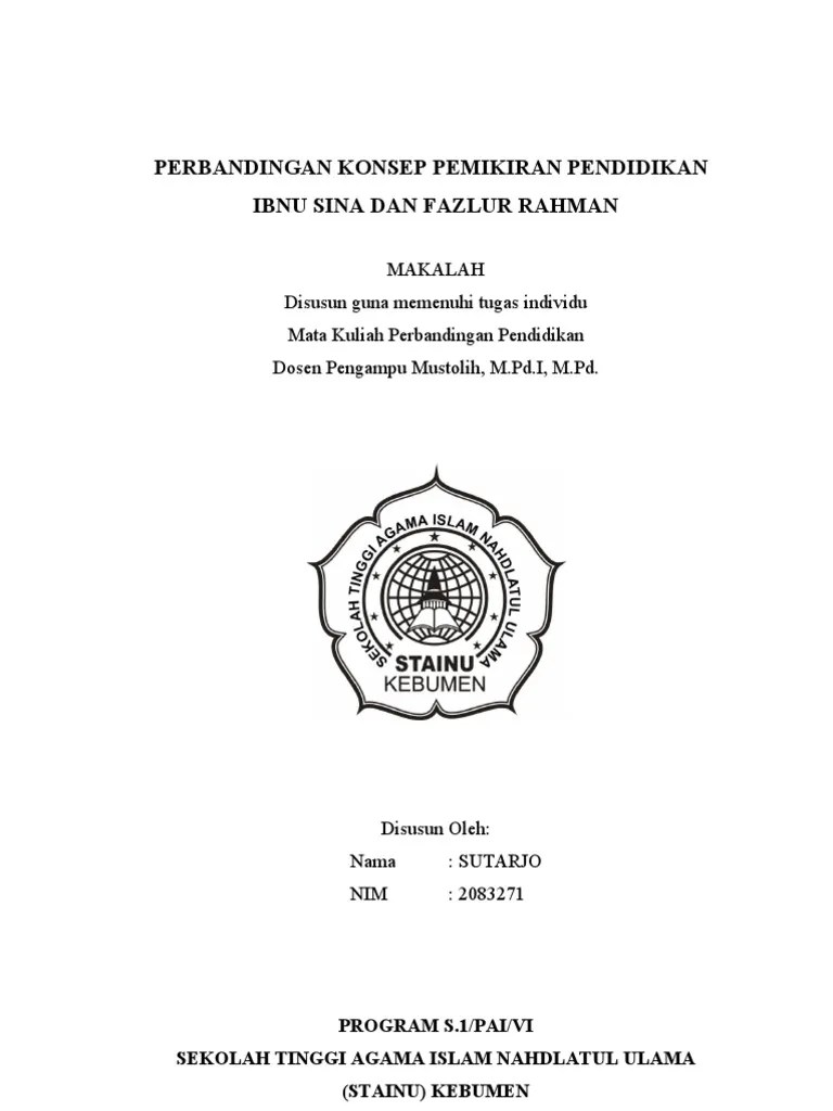 Konsep Pemikiran Pendidikan Ibnu Sina