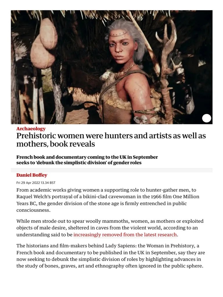 Lady Sapiens the Woman in Prehistory seeks to debunk simplistic gender