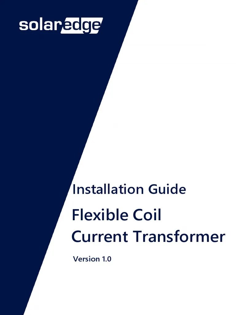 Flexible Coil Current Transformer Installation Guide PDF Inductor Electrical Connector