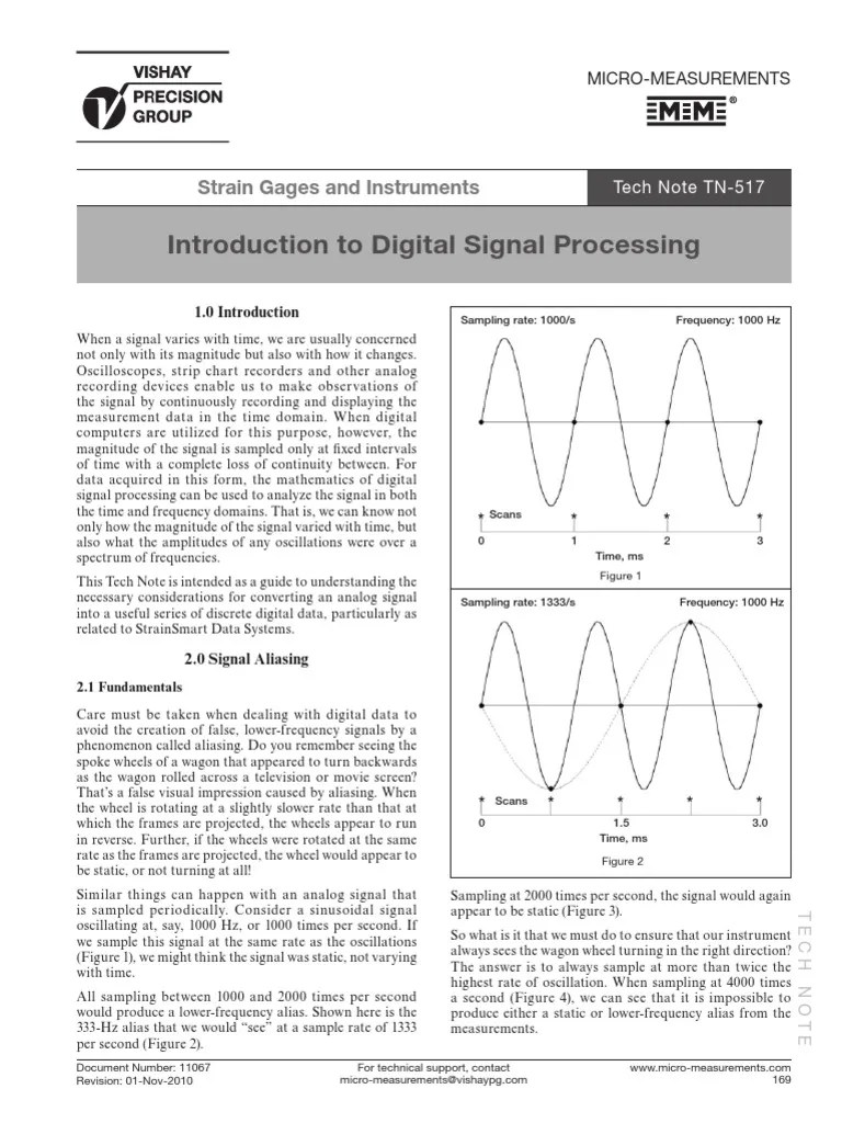 Understanding the Fundamentals of Digital Signal Processing and AntiAliasing Techniques PDF