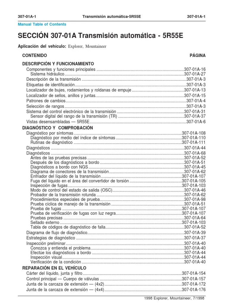 (TM) Ford Manual de Motor Ford Explorer 1998 | PDF | Transmisión