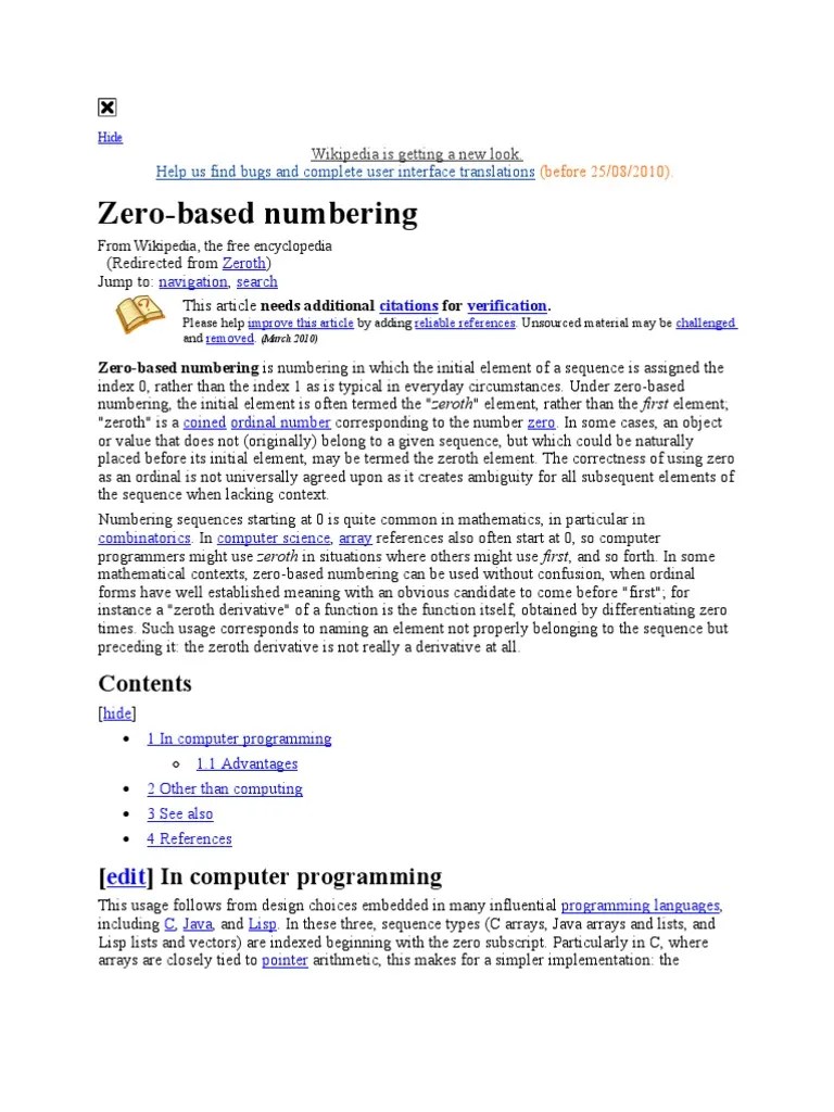 ZeroBased Numbering Help Us Find Bugs and Complete User Interface