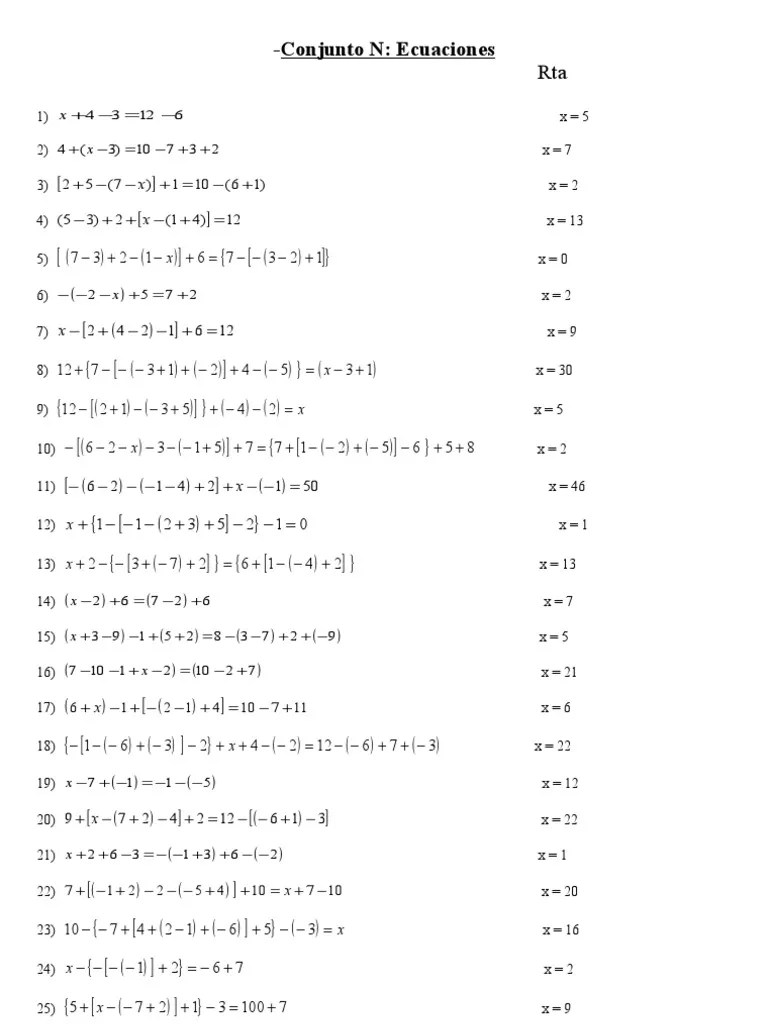 Ecuaciones en N | PDF