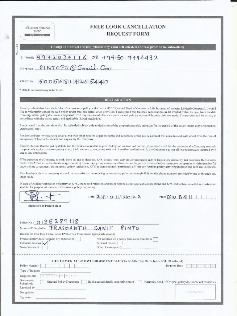 Canara HSBC OBC Insurance PDF