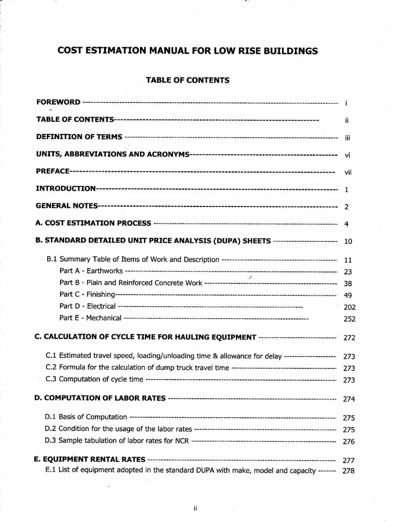Cost Estimation Manual For Low Rise Buildings Acfl Nyms PDF Pipe