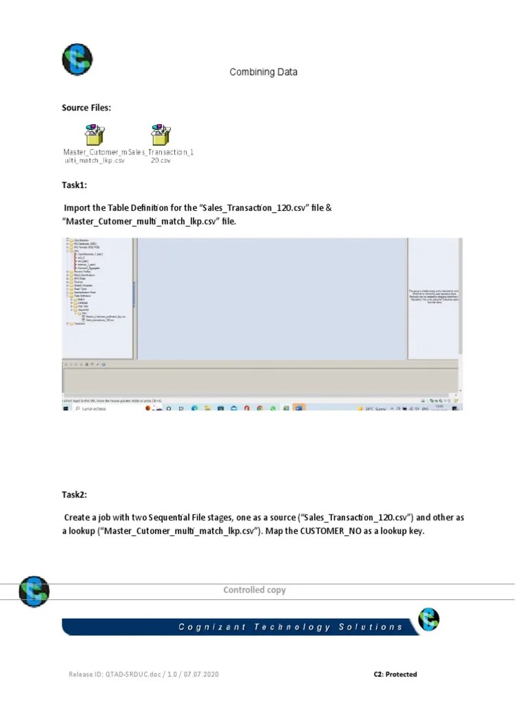 DataStage Combining Data PDF Comma Separated Values Computer Science