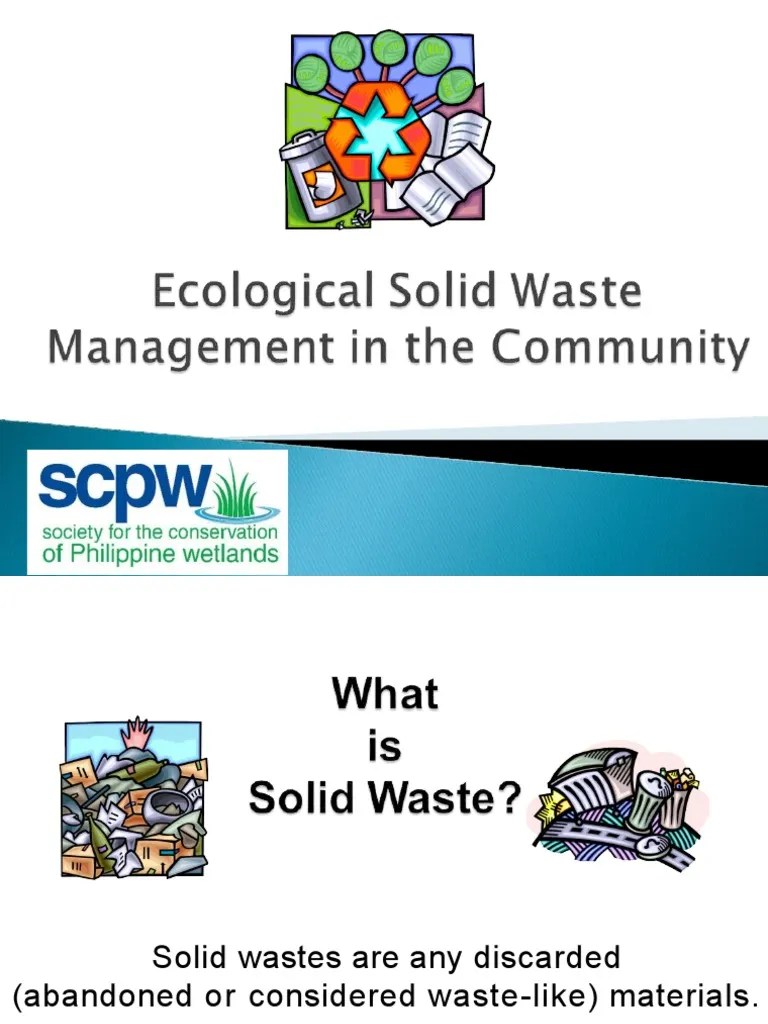 Ecological Waste Management PDF Waste Recycling