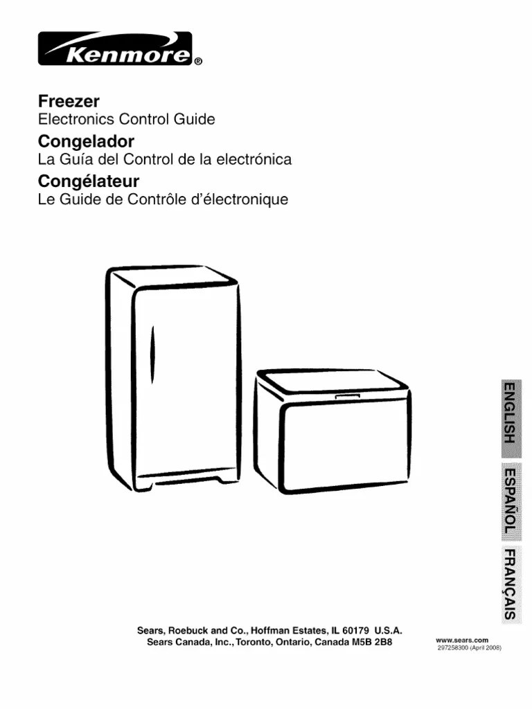 Kenmore Freezer Electronics Control Guide PDF Refrigerator Thermodynamic Properties