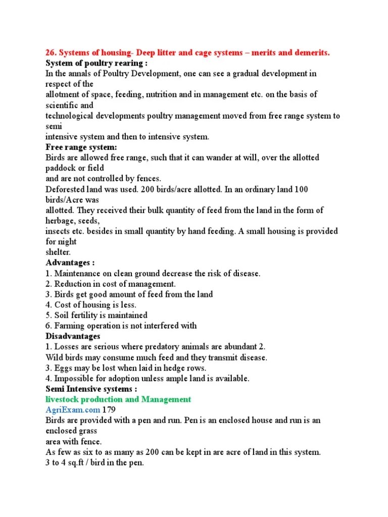 An InDepth Review of Poultry Housing Systems A Comparison of Deep