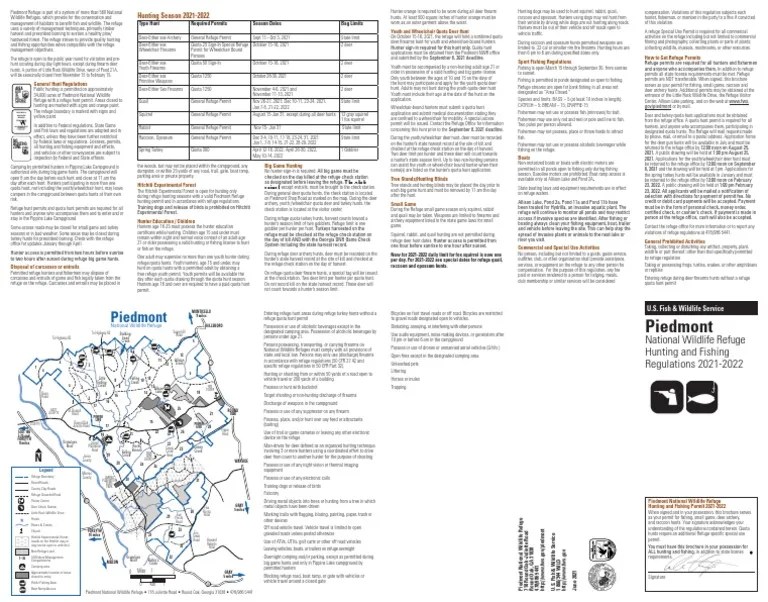 Hunting Season 20212022 Type Hunt Required Permits Season Dates Bag