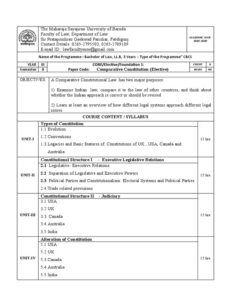 Comparative Constitution Elective | PDF | Constitution | Government