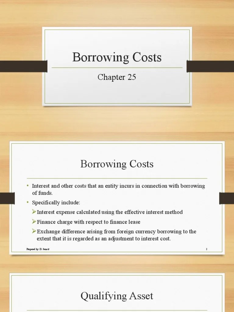 Chapter 25 Borrowing Costs PDF Expense Debt