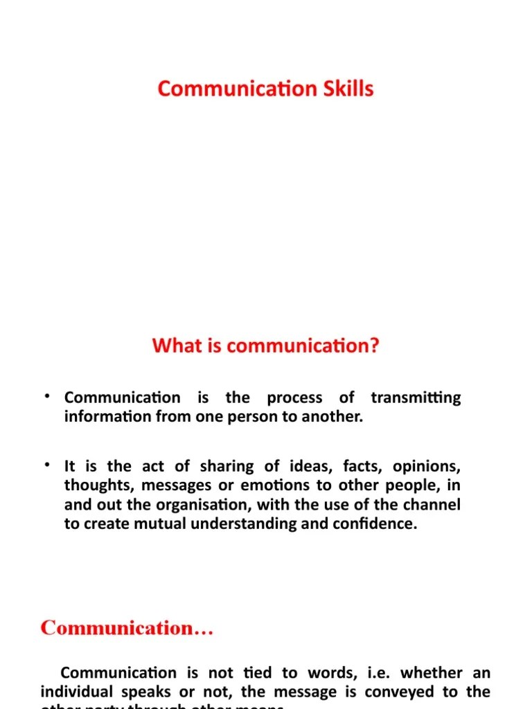 1..what Is Communication PDF Communication Linguistics