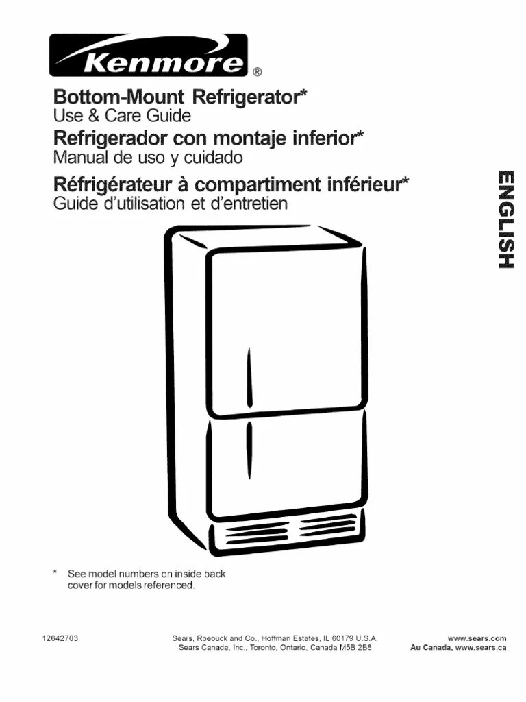 Kenmore 596 Ref Ridge Rat or Manual PDF Refrigerator Building