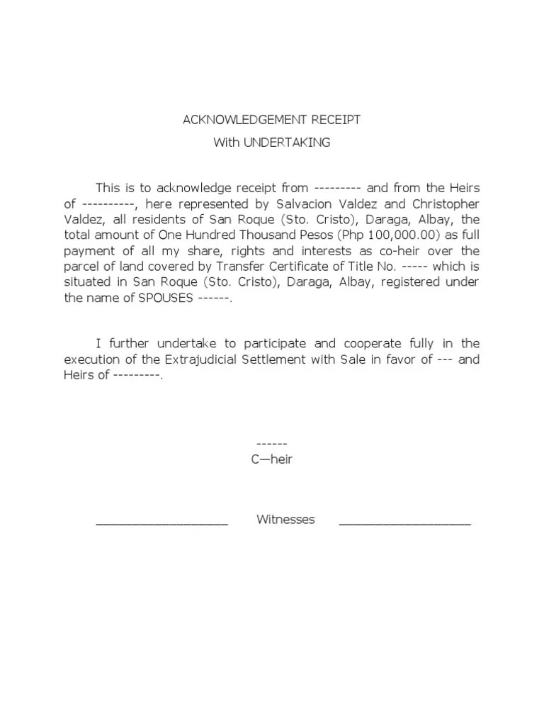 Acknowledgement Receipt PDF