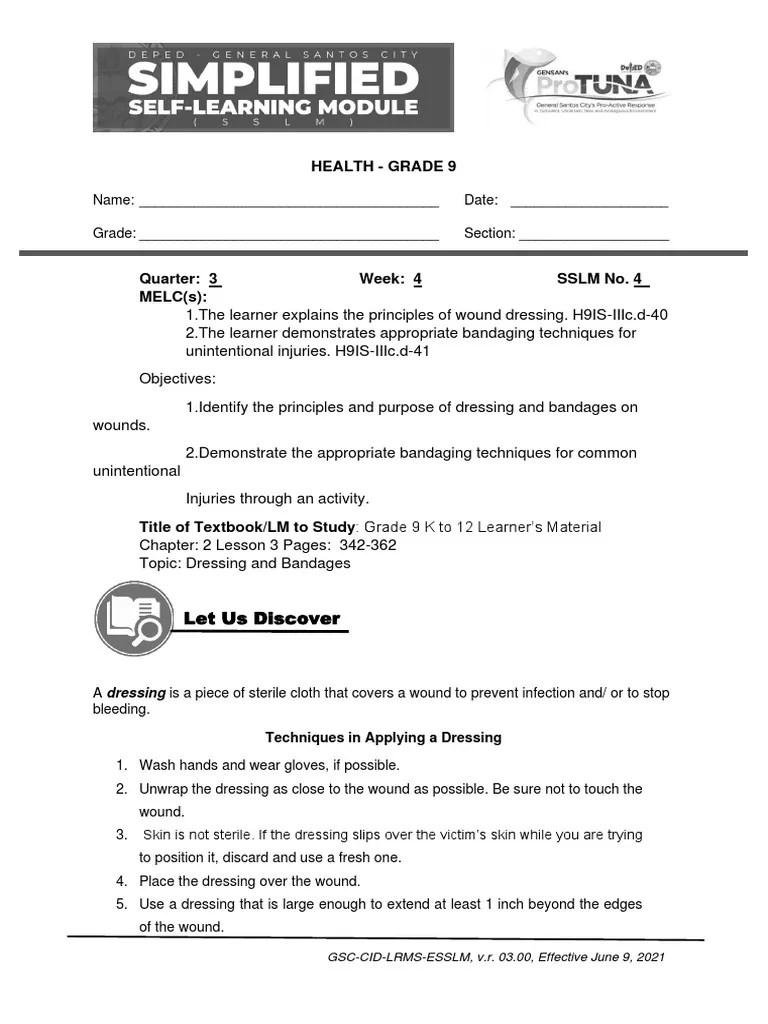 Health - Grade 9: Let Us Discover | PDF | Wound | Clinical Medicine