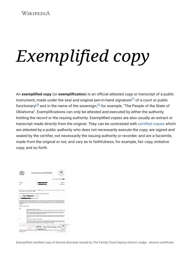 An InDepth Explanation of Exemplified Copies Their Definition