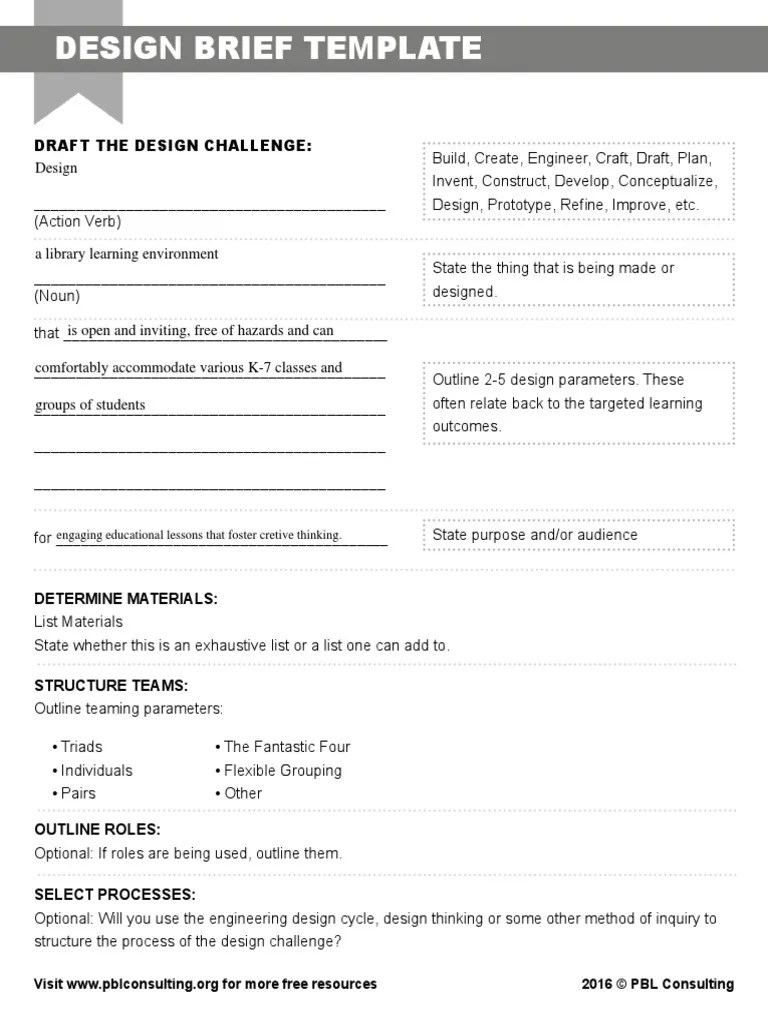My Completed Design Breif Template PDF