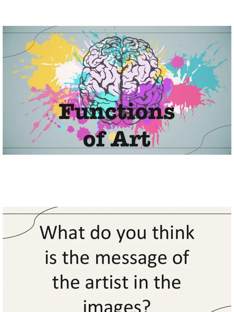 Functions of Art PDF Aesthetics The Arts
