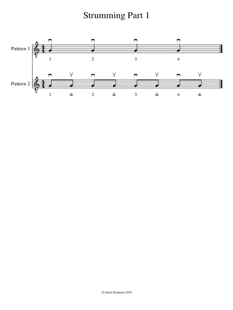 22 Ukulele Strumming Patterns PDF