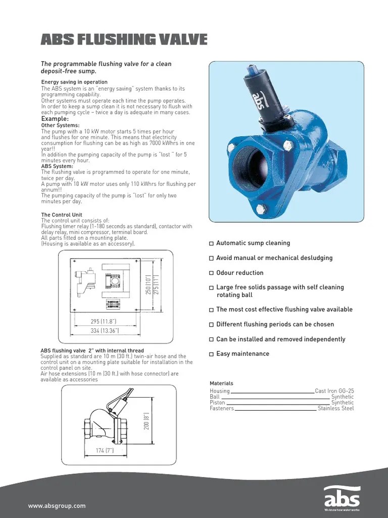 ABS FLUSHING VALVE (GB) PDF Pump Valve