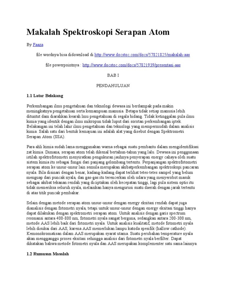 Makalah Spektroskopi