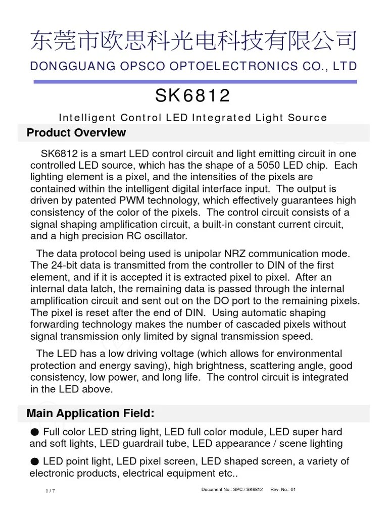 Dongguang Opsco Optoelectronics Co., LTD Product Overview Download
