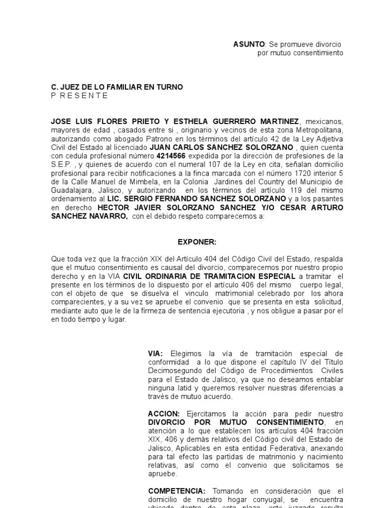 DEMANDA DIVORCIO