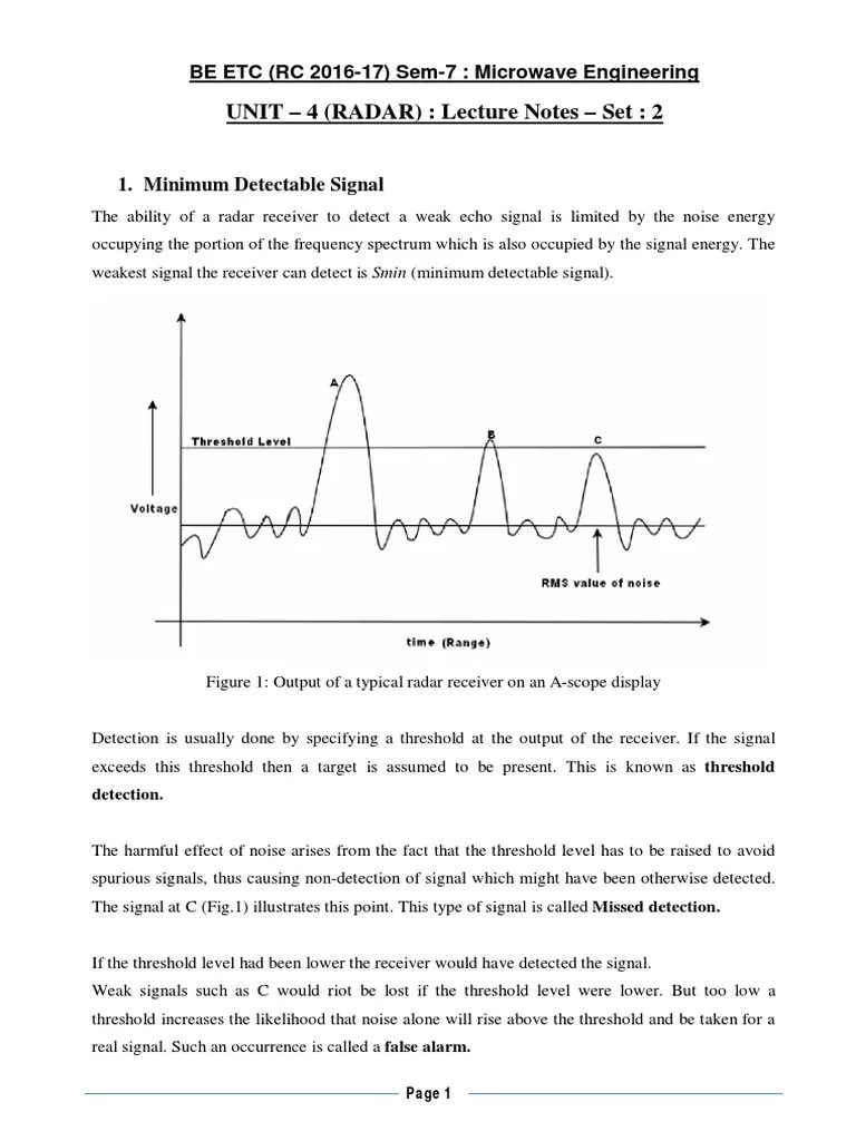 MWE Radar Notes Set2 PDF Radar Detector (Radio)