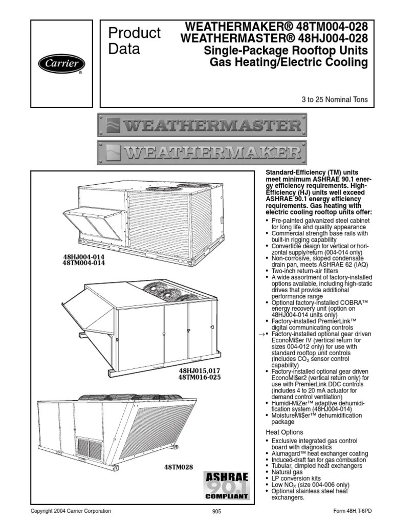 Carrier 48 TM Pages | PDF | Duct (Flow) | Chemical Engineering