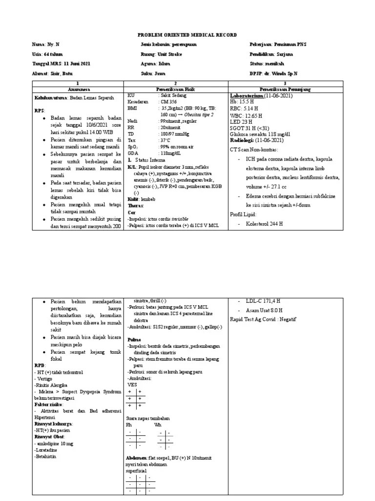 Problem Oriented Medical Record PDF