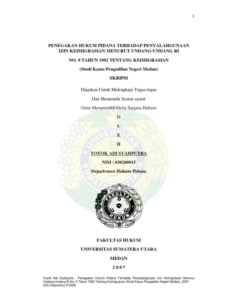 Judul Skripsi Hukum Pidana Tentang Lalu Lintas Kumpulan Berbagai Skripsi