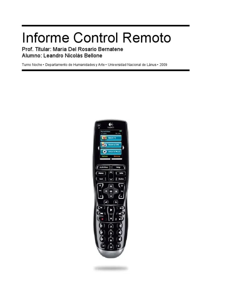 Historia Del Control Remoto / Remote Control History PDF Control