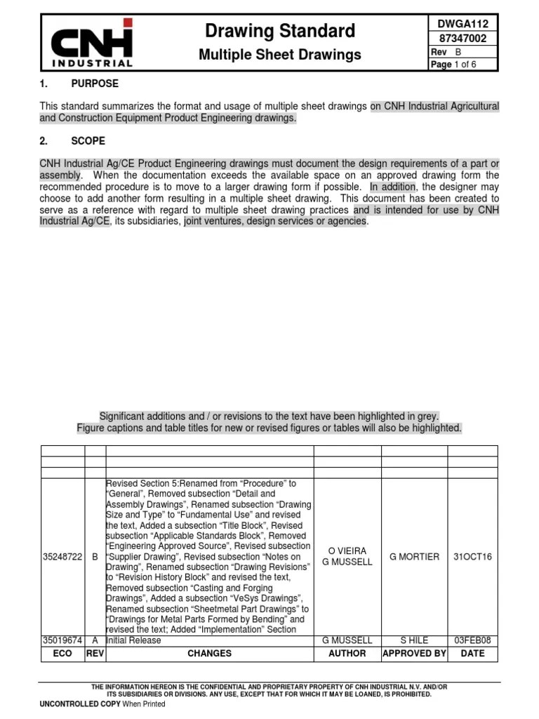 Drawing Standard Multiple Sheet Drawings PDF Sheet Metal Drawing