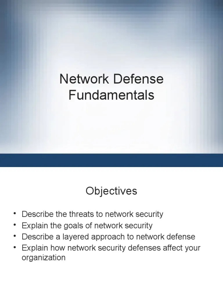 Defense Fundamentals PDF Computer Network Computer Virus