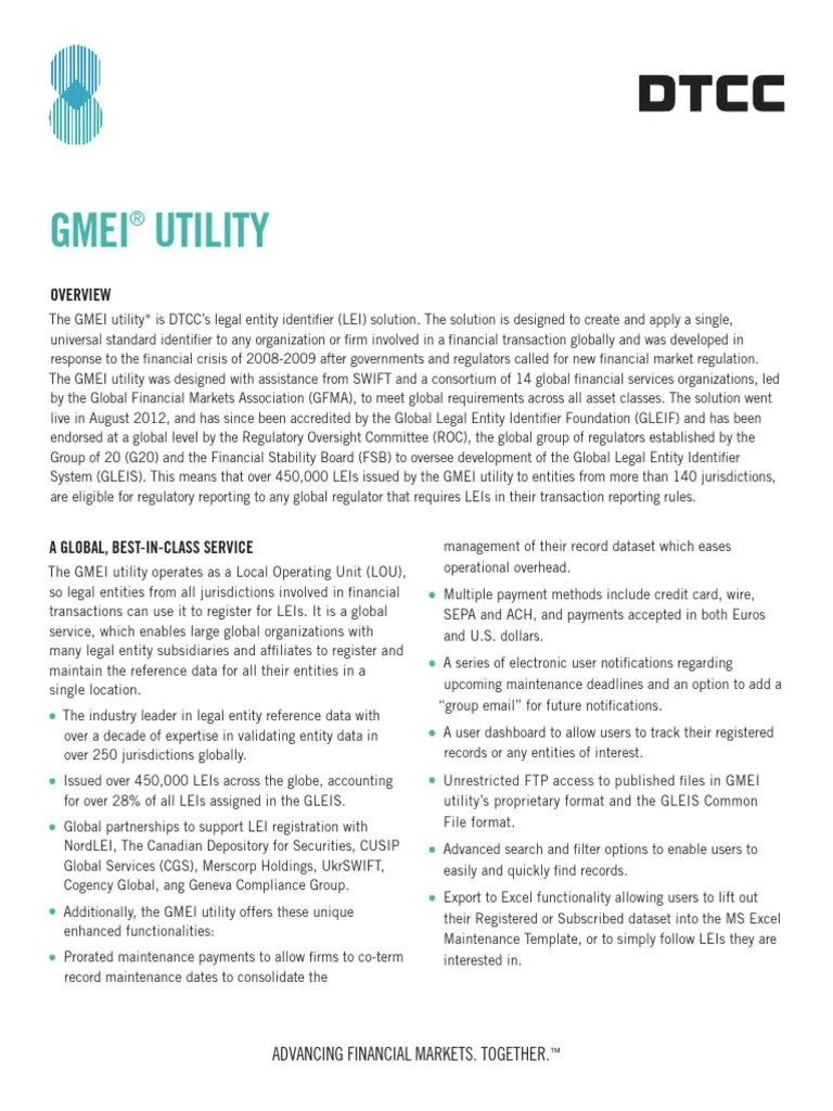 Gmei Utility Advancing Financial Markets. Together PDF Business