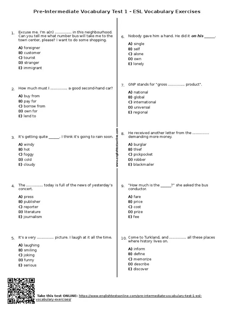 644_preintermediatevocabularytest1eslvocabularyexercises