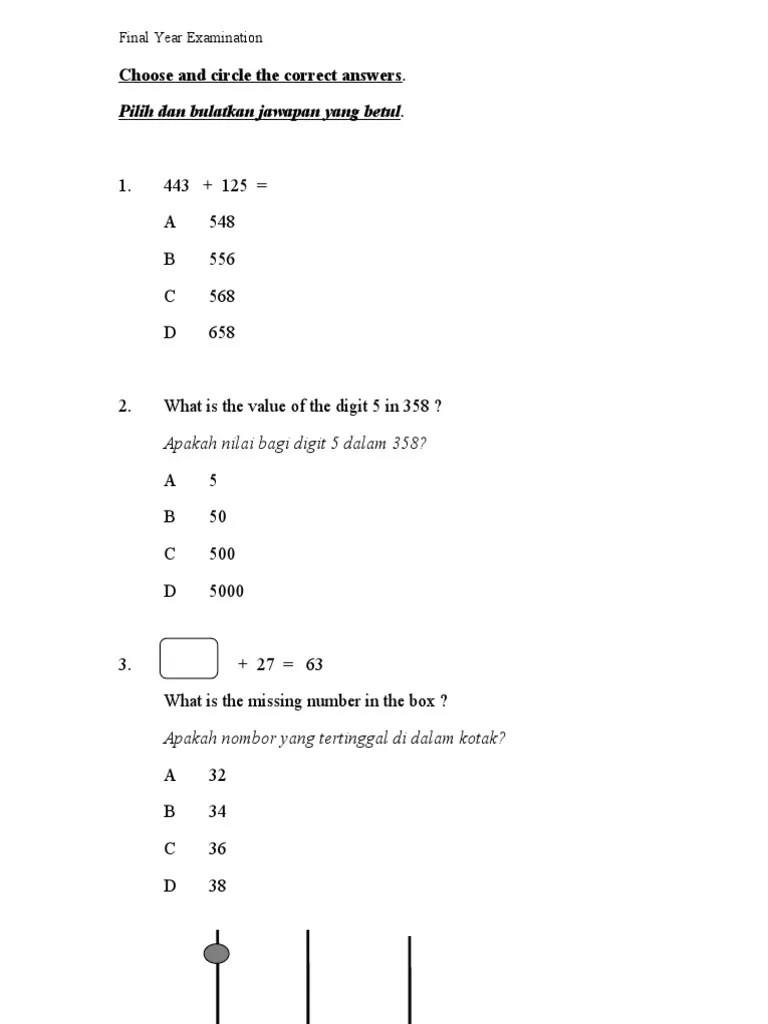Final Year Examination PDF