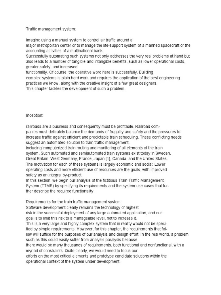 Traffic Management System | PDF | Use Case | System