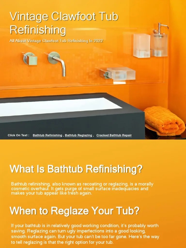 How To Refinishing Clawfoot Tub ? PDF